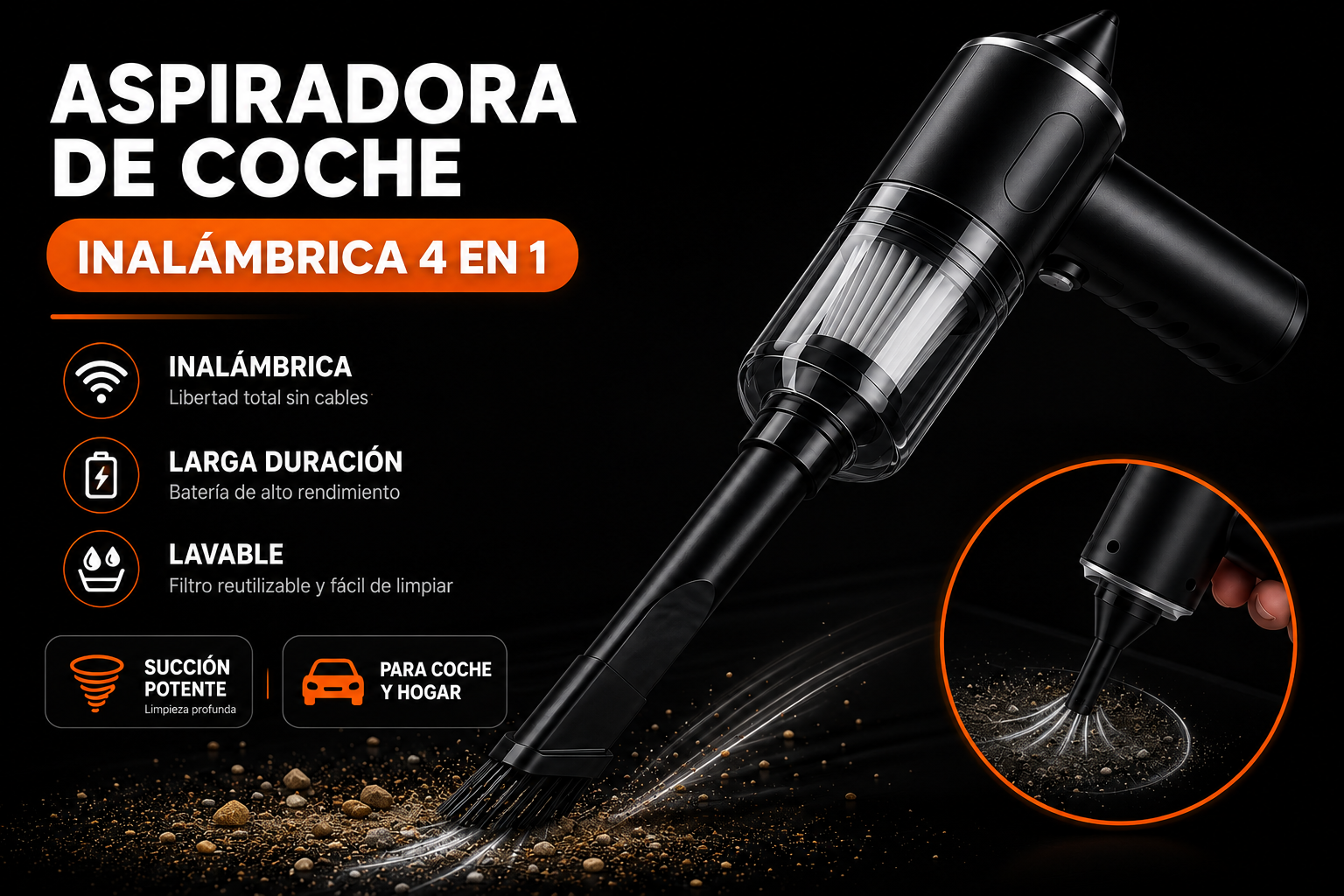 Aspiradora Portátil Zentaurix 4 en 1